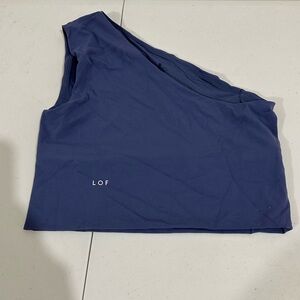 Left On Friday Asymmetric Top in Navy